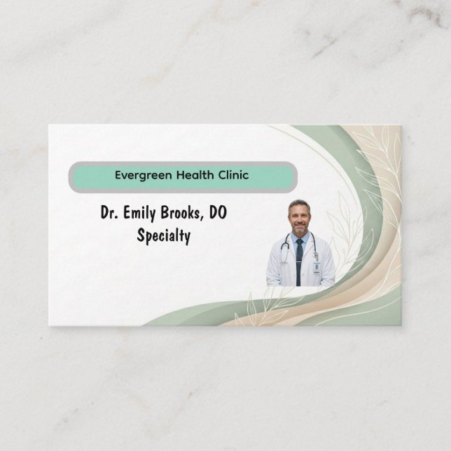 De Visita Cartão Médico Profissional com Código QR (Frente)