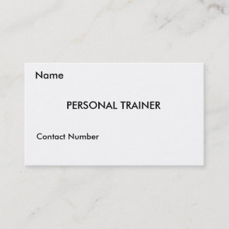 De Visita Cartão PESSOAL PARA TREINADOR