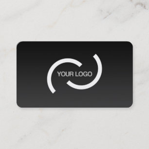 De Visita Cartão preto elegante. Personalize com seu própr