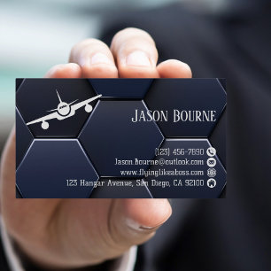 De Visita Cartão QR Code Profissional Azul Branco Moderno