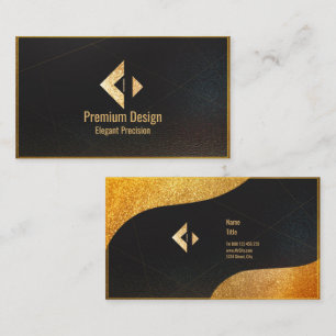 De Visita Cartão Real Profissional Dourado Premium