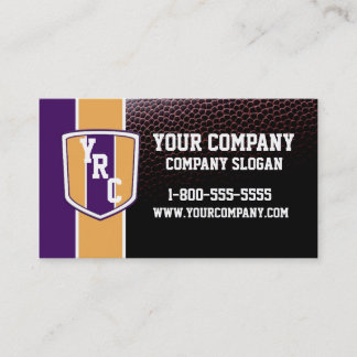 De Visita Cartão roxo & Dourado do futebol