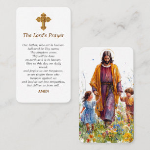 De Visita Cartão Sagrado para oração diária a Jesus na carte