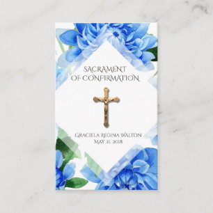 De Visita Cartão santamente da dália azul do crucifixo da