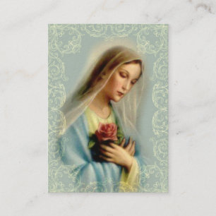 De Visita Cartão santamente nossa senhora com branco da