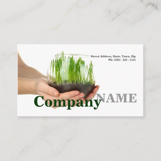 De Visita Cartão saudável do vegetariano da vida do verde (Frente)