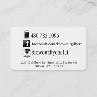De Visita cartão social do cabeleireiro dos meios