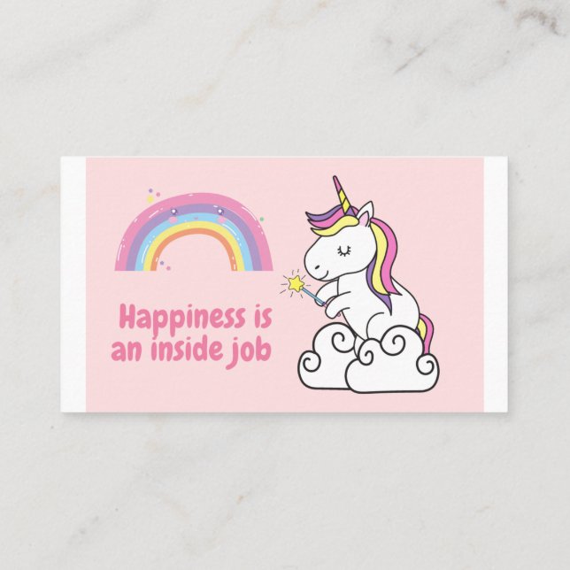 De Visita cartão Unicorn (Verso)