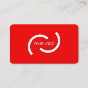De Visita Cartão vermelho elegante. Personalize com seu pr