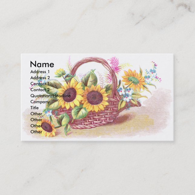 De Visita Cesta do cartão do comércio do Victorian dos (Frente)