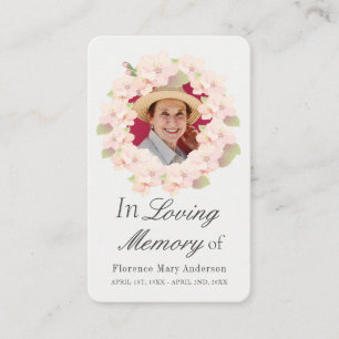 De Visita Cherry Blossom Wreath Sympathy Cartão com fotos