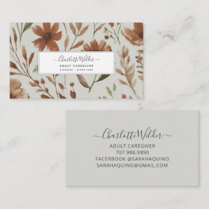 De Visita Enfermeiro Cartão Floral Pintado