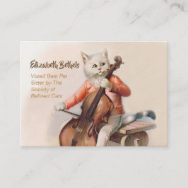 De Visita Gato engraçado do Violoncelo-Playing do cartão do