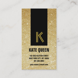 De Visita Glitter Dourado Sparkles Moderno Hip Chic Cartão d