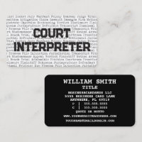 Interpretação Jurídica do Tribunal Palavras Cartão