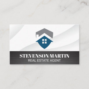 De Visita Logotipo da Casa Imobiliária Edifício Cartão