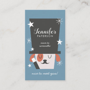 De Visita Mágico bonito do cão do cartão do contato das