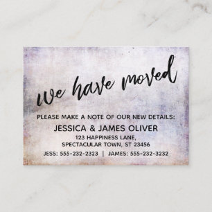 De Visita Manuscrito Casual Movemos Cartão Grunge Bonito