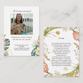 De Visita Memorial da Foto Tropical Eu sou Gratuito Cartão d