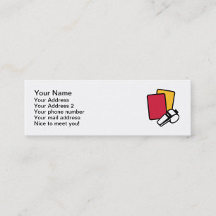 De Visita Mini Assobio vermelho do cartão amarelo do árbitro