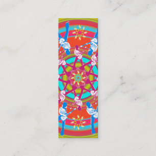 De Visita Mini Caleidoscópio - cartão magro