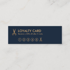 De Visita Mini Cartão da lealdade do cabeleireiro minimalista das