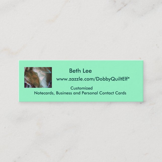 De Visita Mini Cartão do contato (Frente)