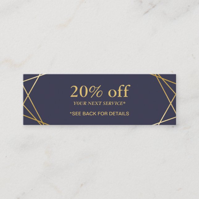 De Visita Mini Cartão do vale do disconto do teste padrão (Frente)