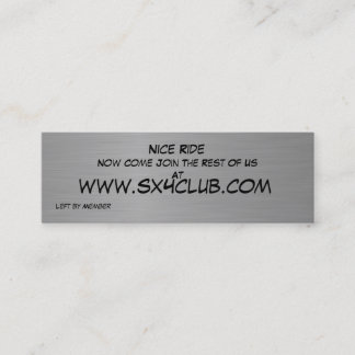 De Visita Mini Cartão dos observadores SX4