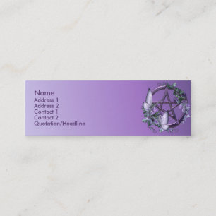 De Visita Mini Cartão feito sob encomenda Wiccan do Pentagram