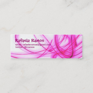 De Visita Mini Cartão Fino Light Rosa