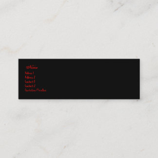 De Visita Mini cartão gótico do buisiness