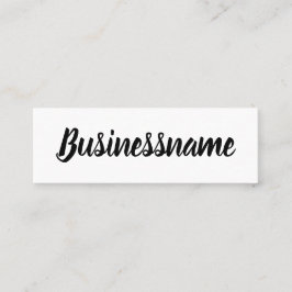 De Visita Mini Cartão na moda preto & branco minimalista da