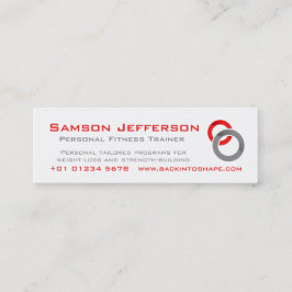 De Visita Mini Cartão vermelho do promo do negócio do instrutor