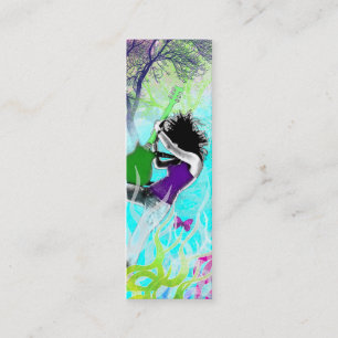 De Visita Mini Fogo verde - cartão magro