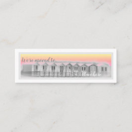 De Visita Mini Nós movemos a cabana da praia, beira-mar no cartão