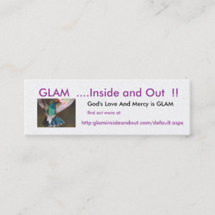 De Visita Mini O amor e o compaixão do deus são cartão GLAM