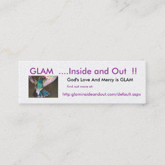 De Visita Mini O amor e o compaixão do deus são cartão GLAM