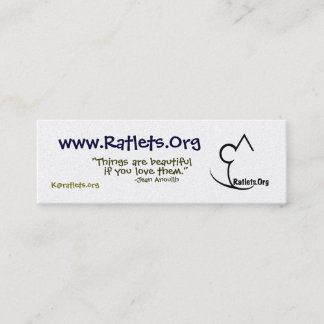 De Visita Mini Ratlets pouco cartão