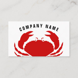 De Visita Modelo vermelho do logotipo do marisco do cartão