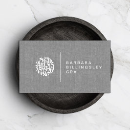 De Visita Números modernos Logotipo Linen Accountants Cartão