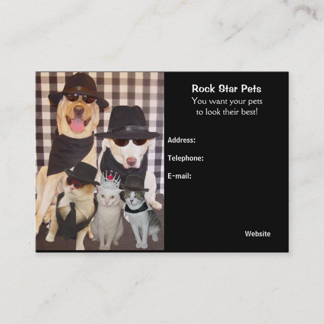 De Visita O cartão do Groomer (Frente)