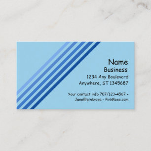 De Visita Ônibus. Cartão - Cinco Linhas Azuis Diagonais