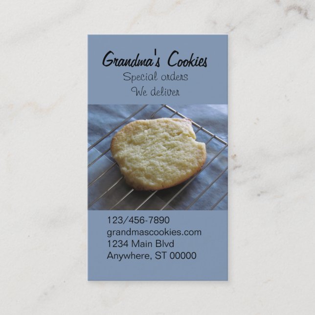 De Visita Ônibus. Cartão - Cookies (Frente)