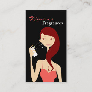 De Visita Perfume Fragrância Vetor Compra Rapariga Cartão 
