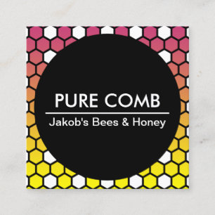 De Visita Quadrado cartão da empresa hexa-honeycomb