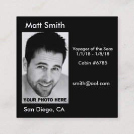 De Visita Quadrado Cartão do cruzeiro