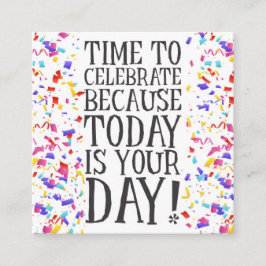 De Visita Quadrado Cartão Insere Aniversário/Enviando Desejos