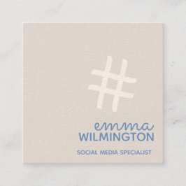 De Visita Quadrado Meios sociais que introduzem no mercado o cartão