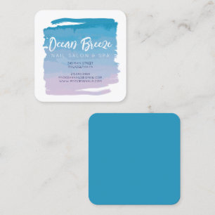 De Visita Quadrado WATERCOLOR OMBRE Spa Empresa Cartão